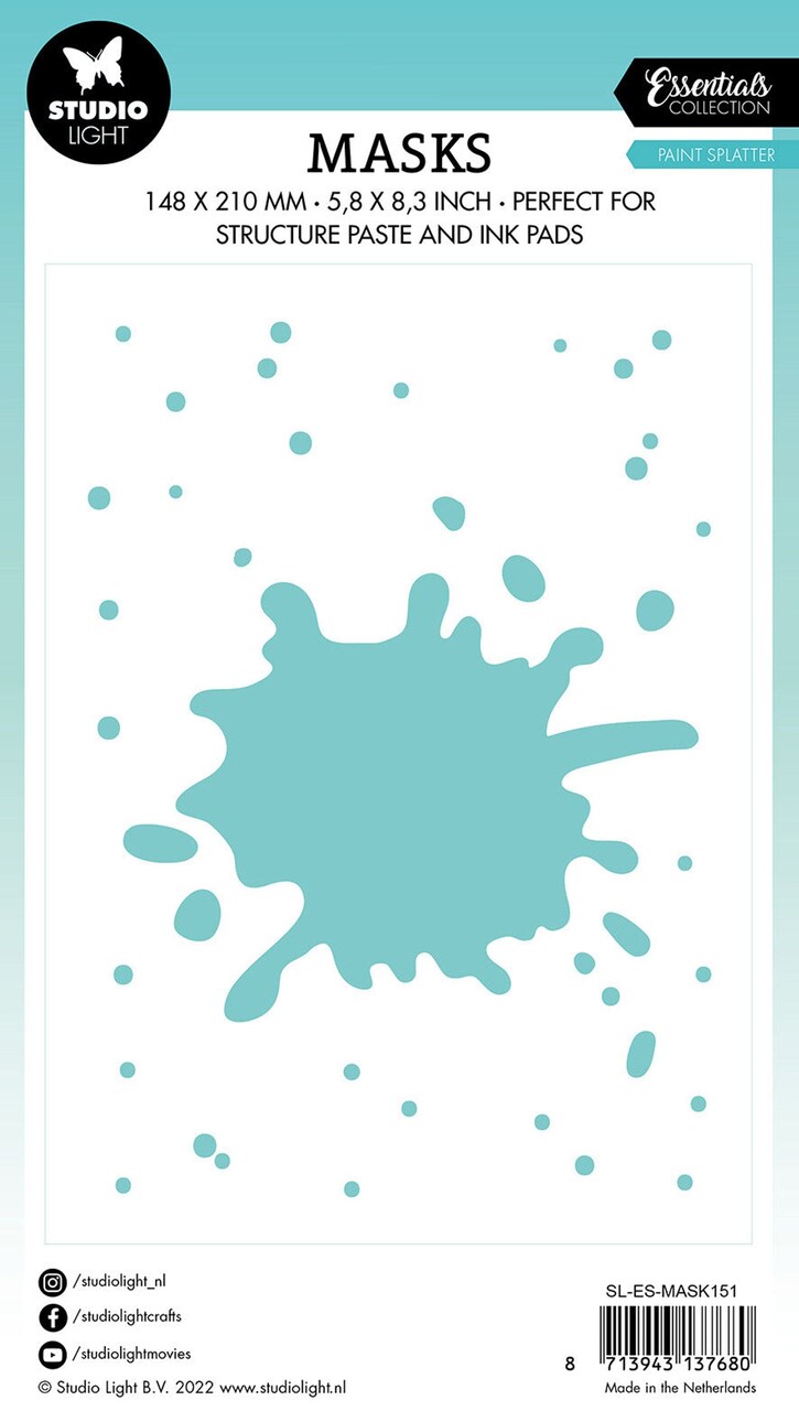 Studio Light SL Mask Paint Splatter Essentials 150x210x1mm 1 PC nr.151